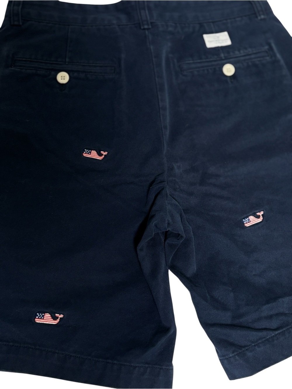 Vineyard Vines Navy Embroidered Whale Shorts Men’s Size 30 American Flag - Picture 4 of 9